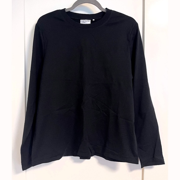 Frank & Oak Basic Long Sleeve Cotton Basic Shirt in Black Size Large - Picture 1 of 3